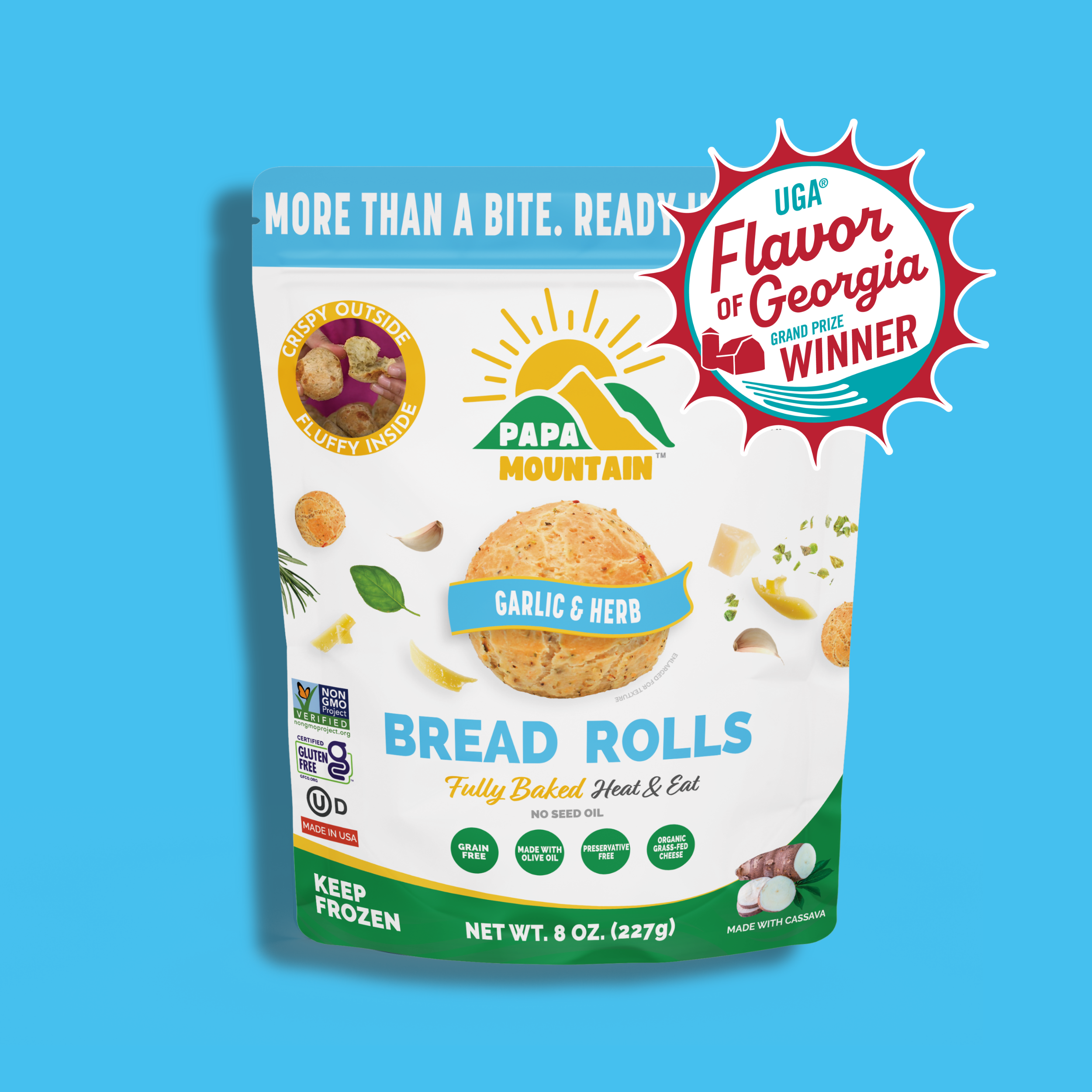 Garlic & Herb Cheese Bread rolls - Simple Ingredients – Papa Mountain
