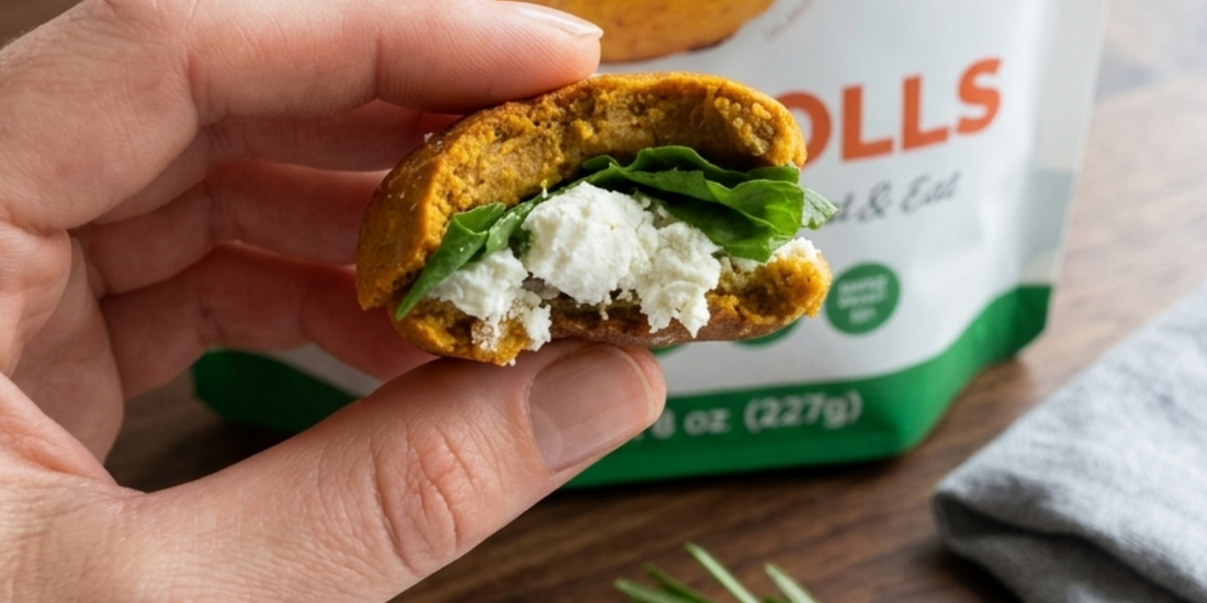 Sweet Potato & Herb Ricotta Spinach Bites