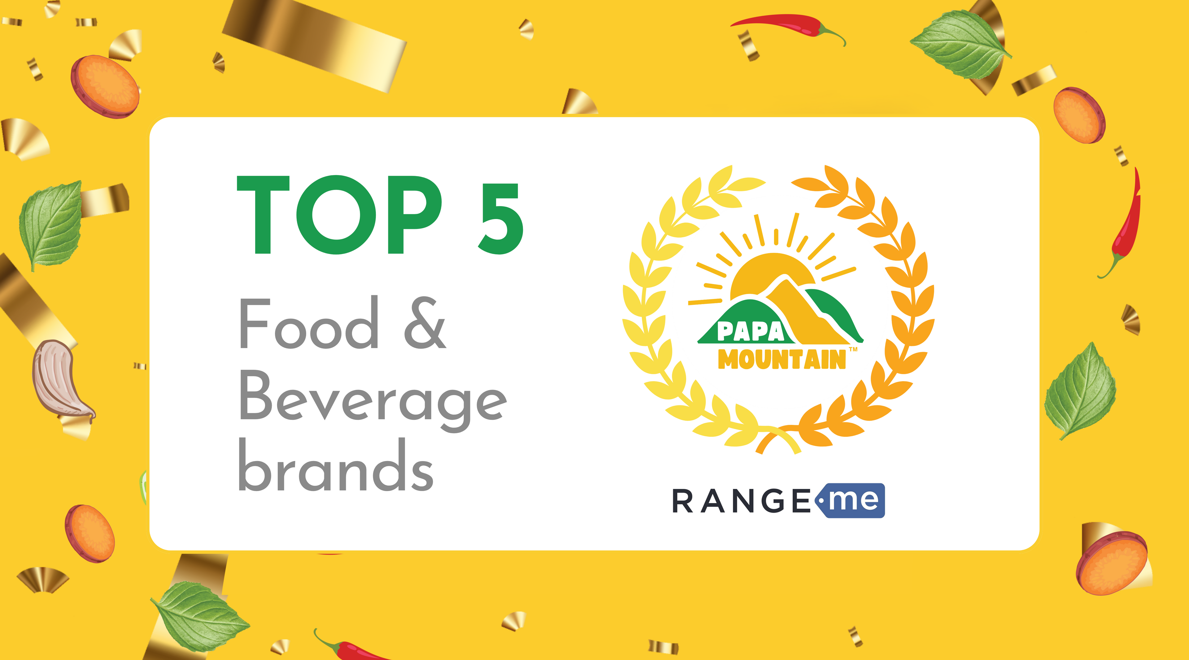 Papa Mountain Named Top 5 Food & Beverage Brand by RangeMe!