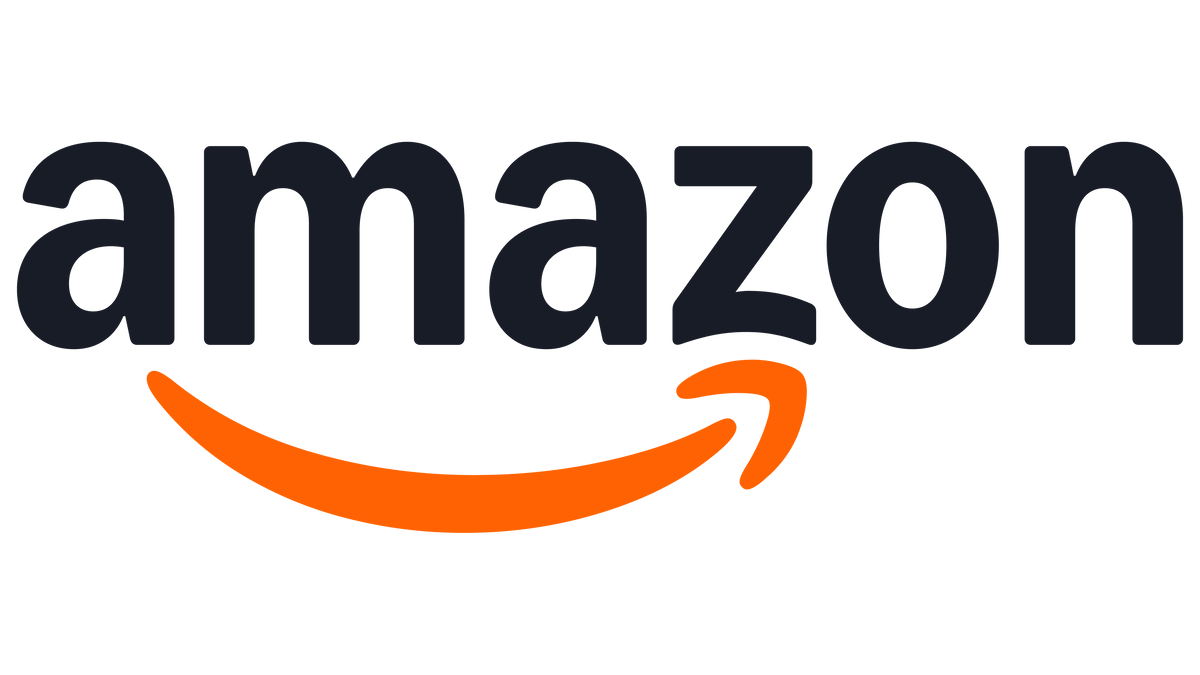 Amazon logo with black text and orange smile on a green background - FIND PAP A MOUNTAIN IN AMAZON