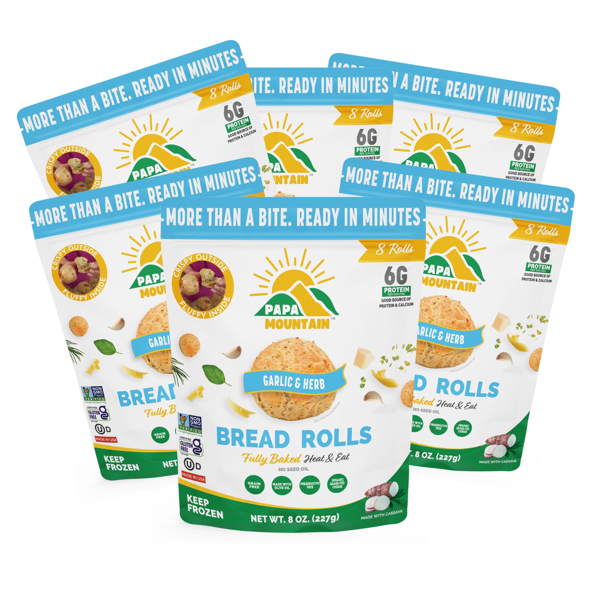 Garlic and Herb Bread Rolls (8oz)  - 6 Bags