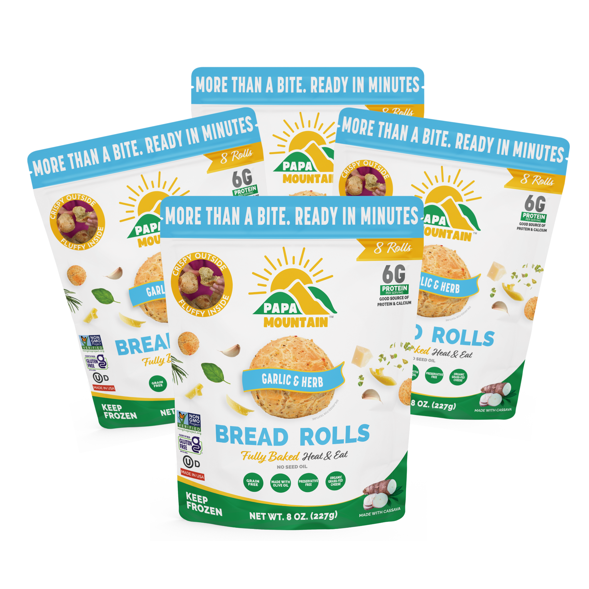 Garlic and Herb Bread Rolls (8oz)