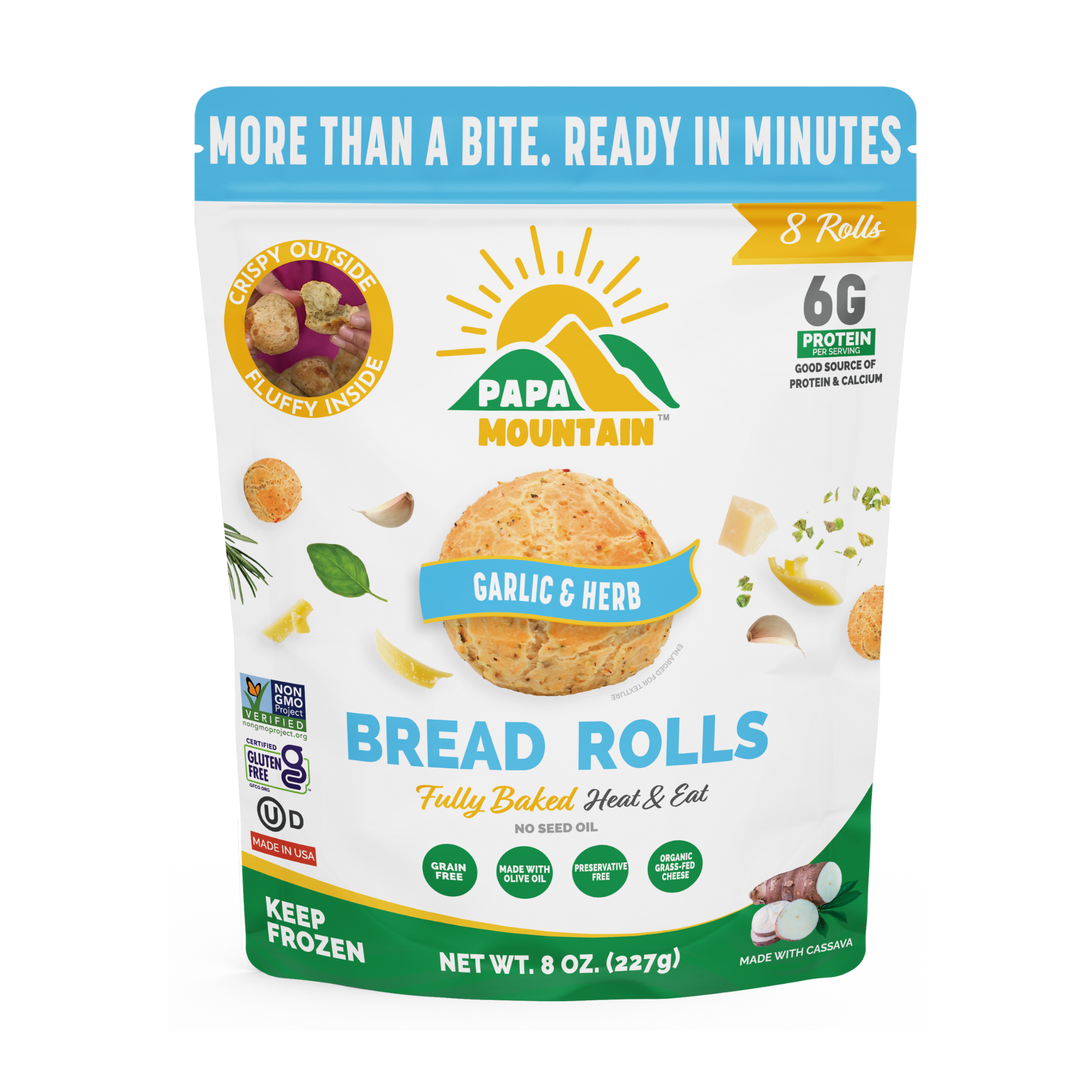 Garlic and Herb Bread Rolls (8oz)