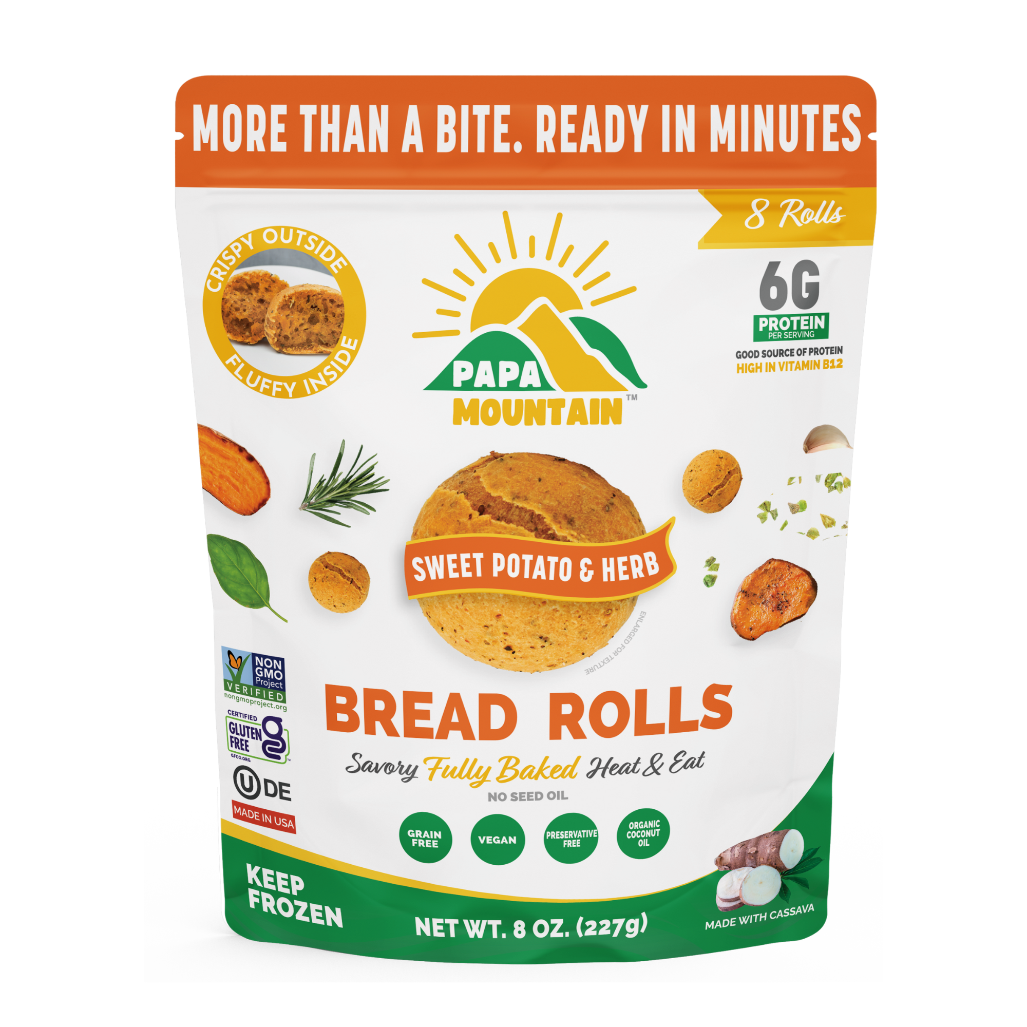 Sweet Potato and Herb Bread Rolls (8 oz)