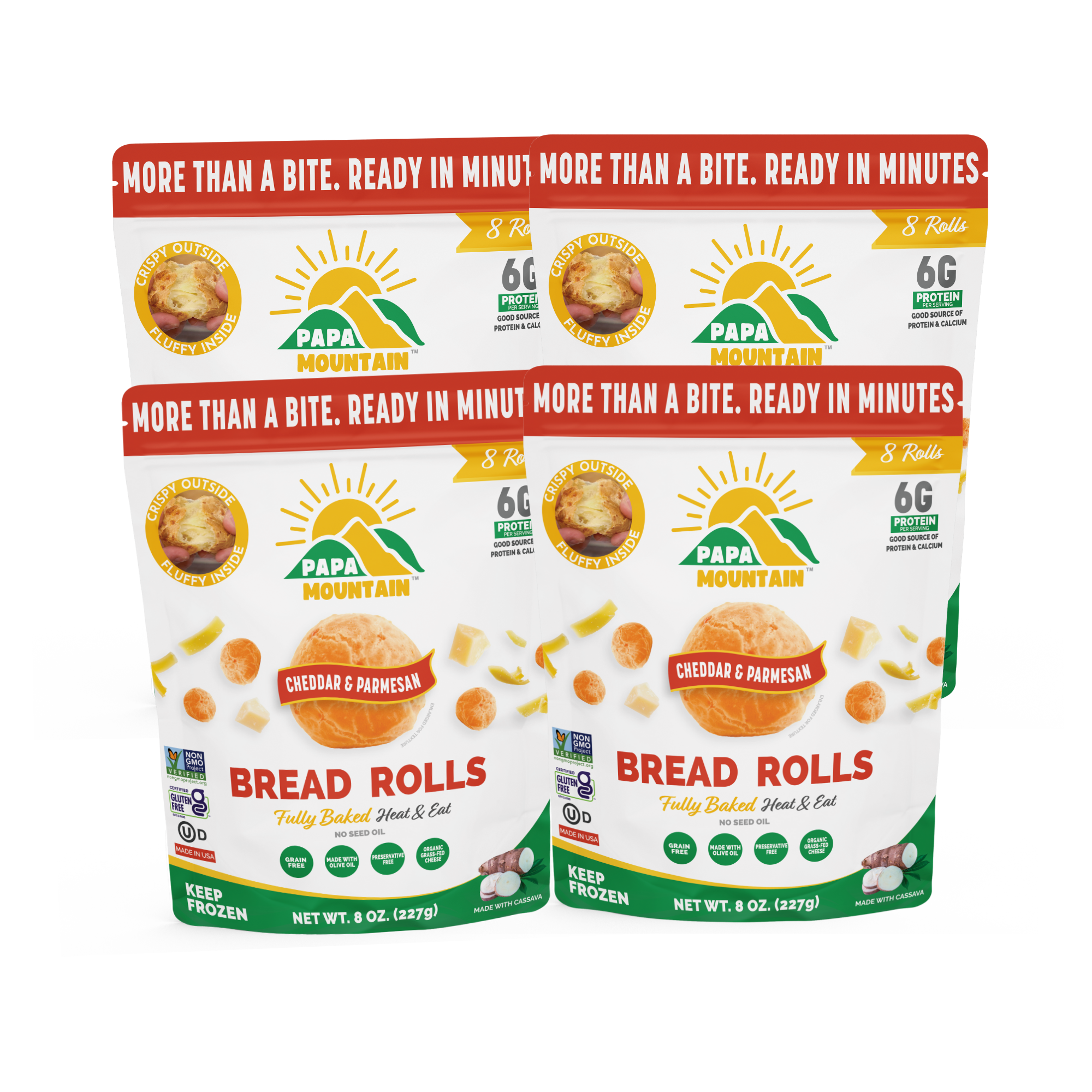 Cheddar and Parmesan Bread Rolls (8oz)