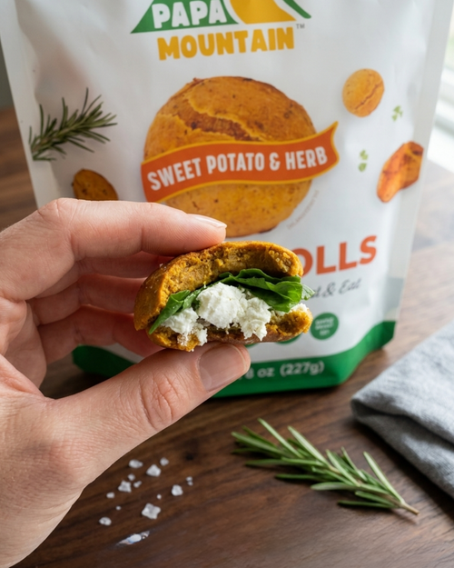 Sweet Potato and Herb Vegan Bread Rolls (8 oz)