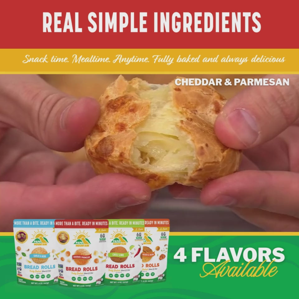 Cheddar and Parmesan Bread Rolls (8oz) - 6 Bags