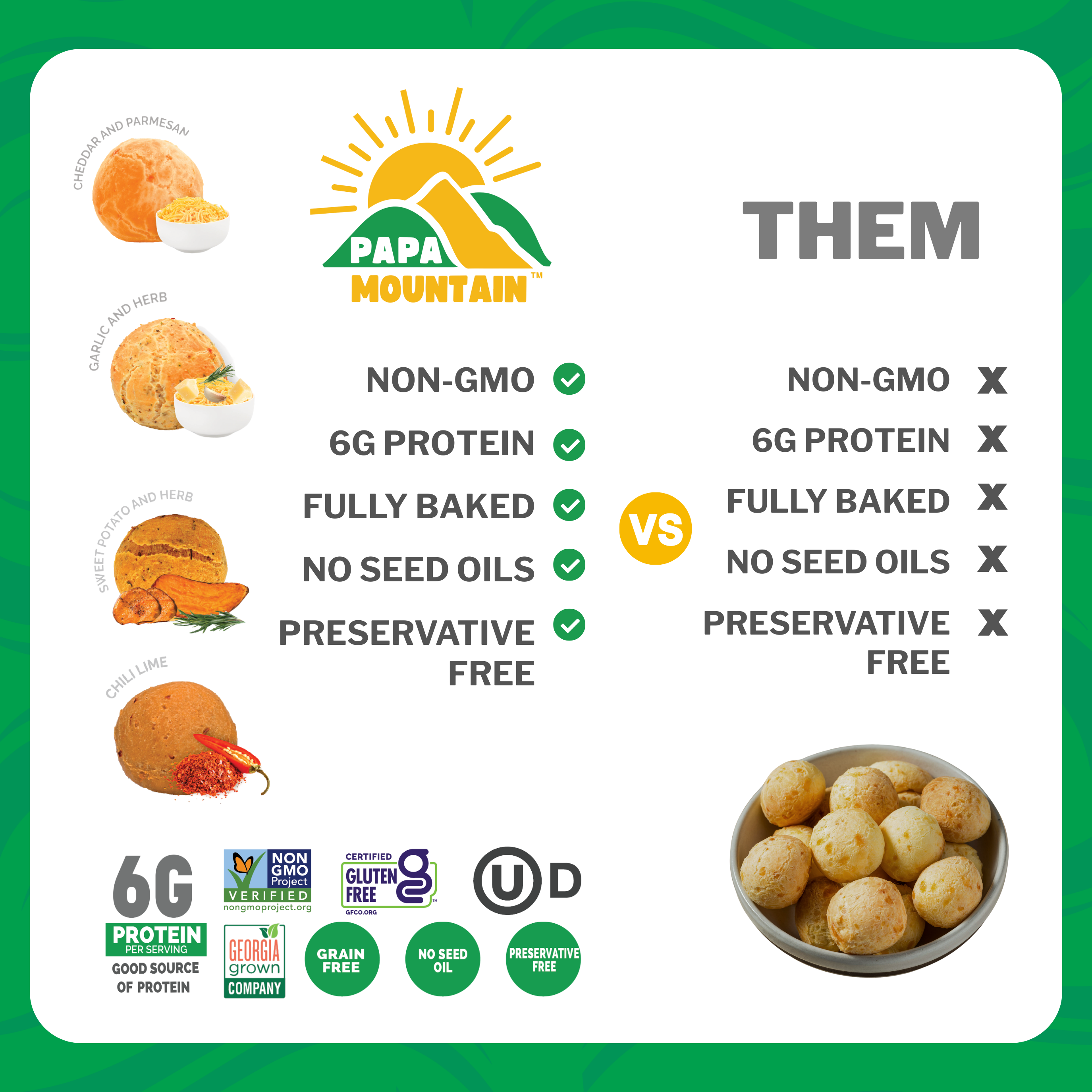 Sweet Potato and Herb Bread Rolls (8 oz) - 6 bags